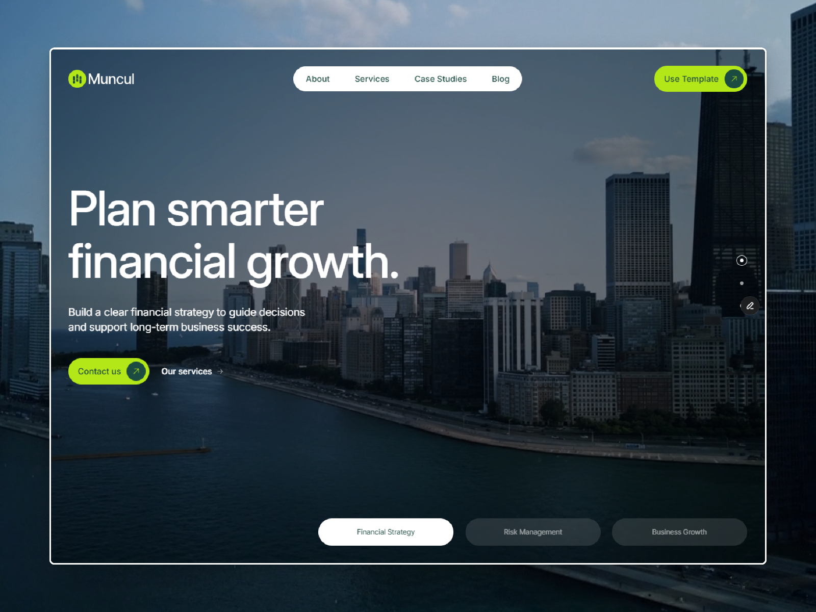 Muncul: Responsive Accounting Website Template by Templategum
