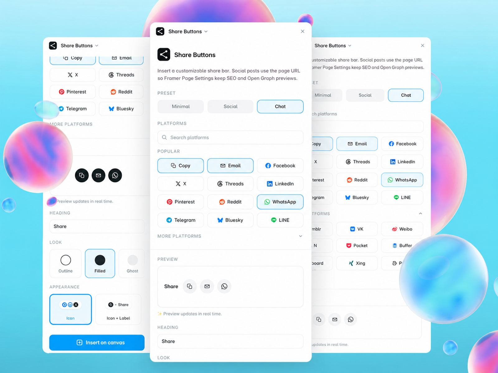 Share Buttons: CMS Plugin by Paul Moville — Framer Marketplace