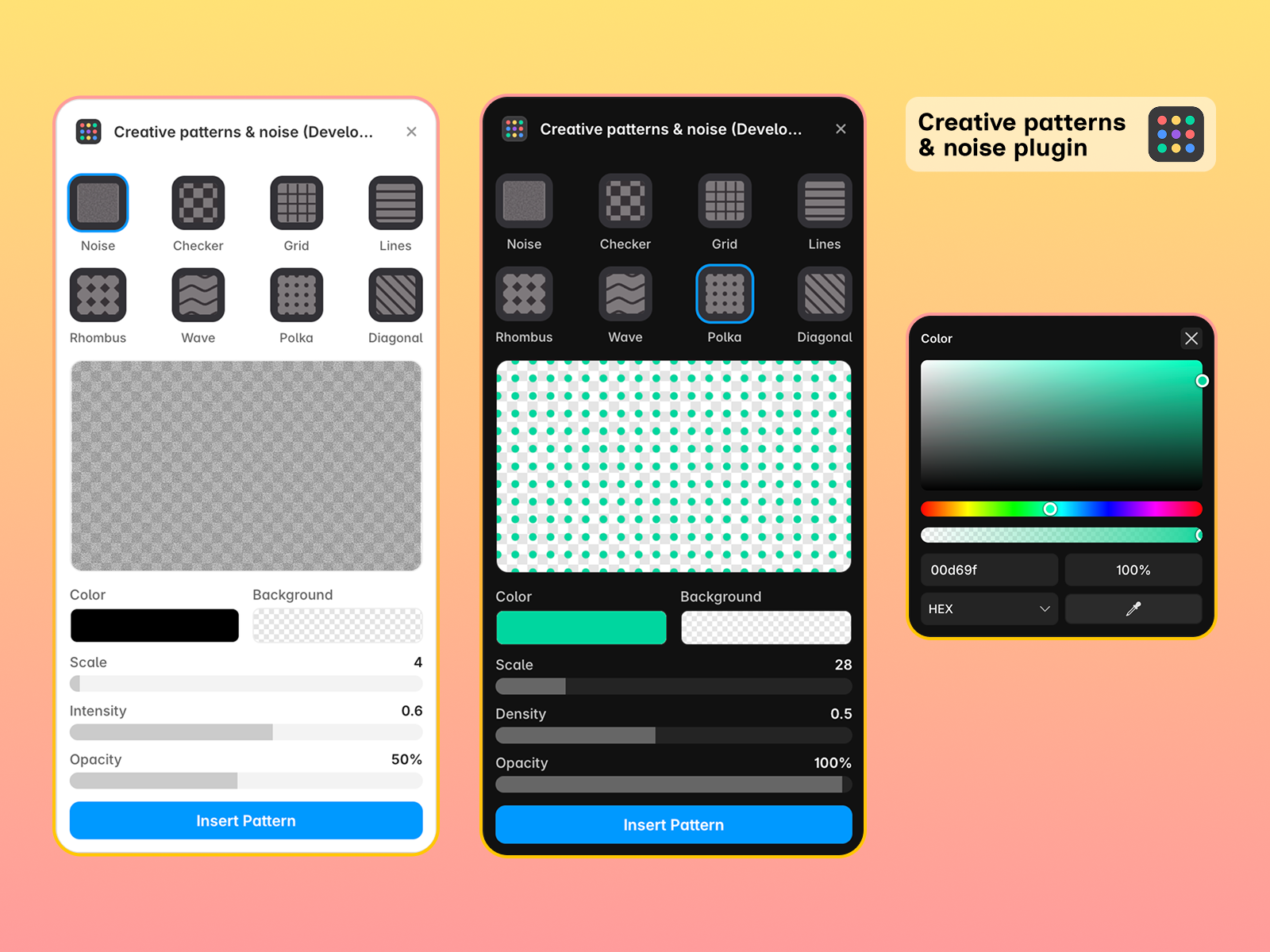 Patterns & noise: Utilities Plugin by Lera — Framer Marketplace