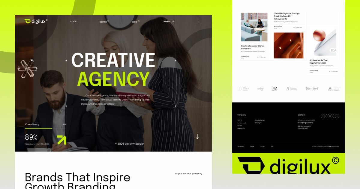 Digilux — Creative Agency Framer Template