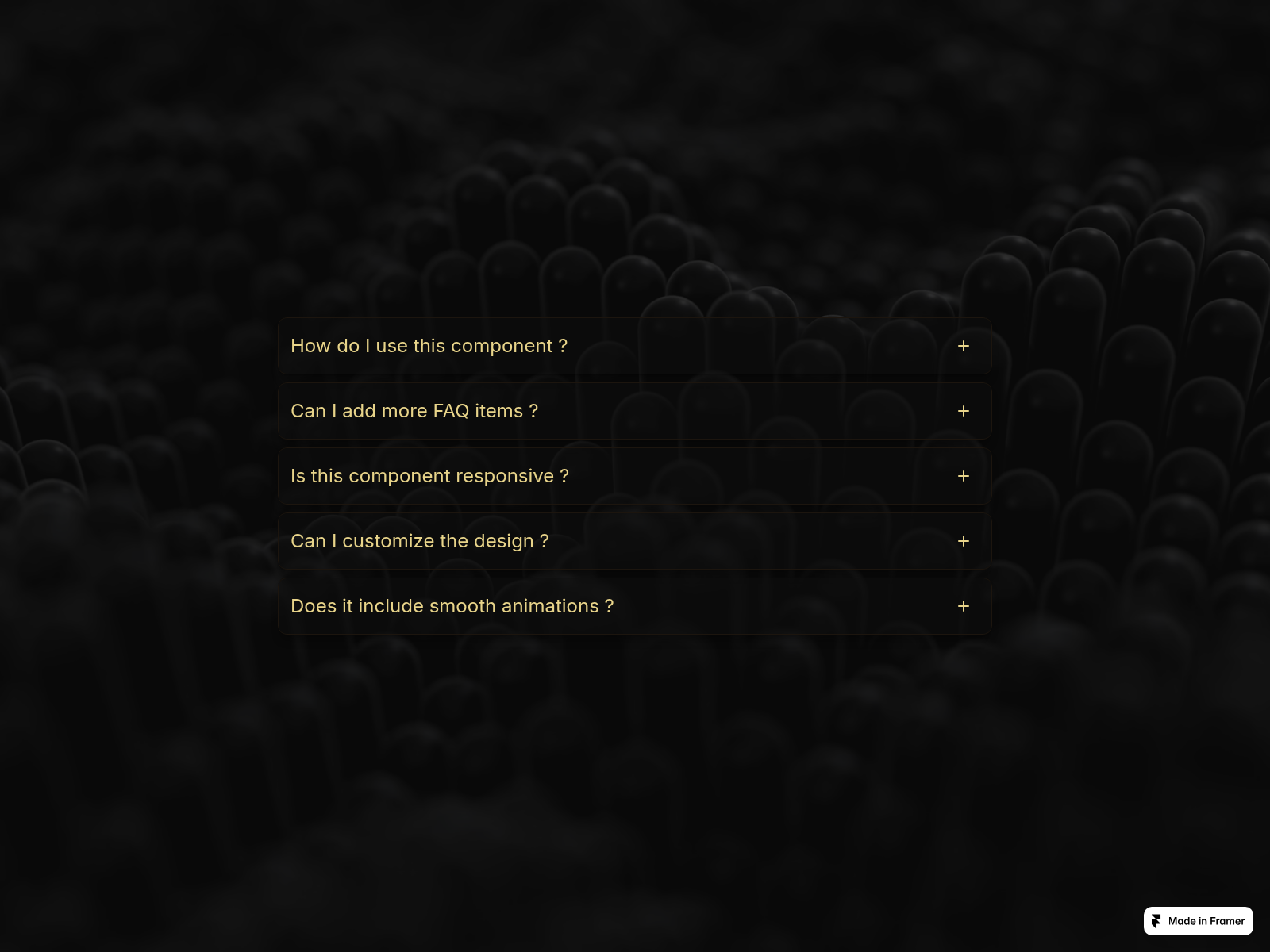 FAQ Flow: Free Sections Component by Darius Pasecinic