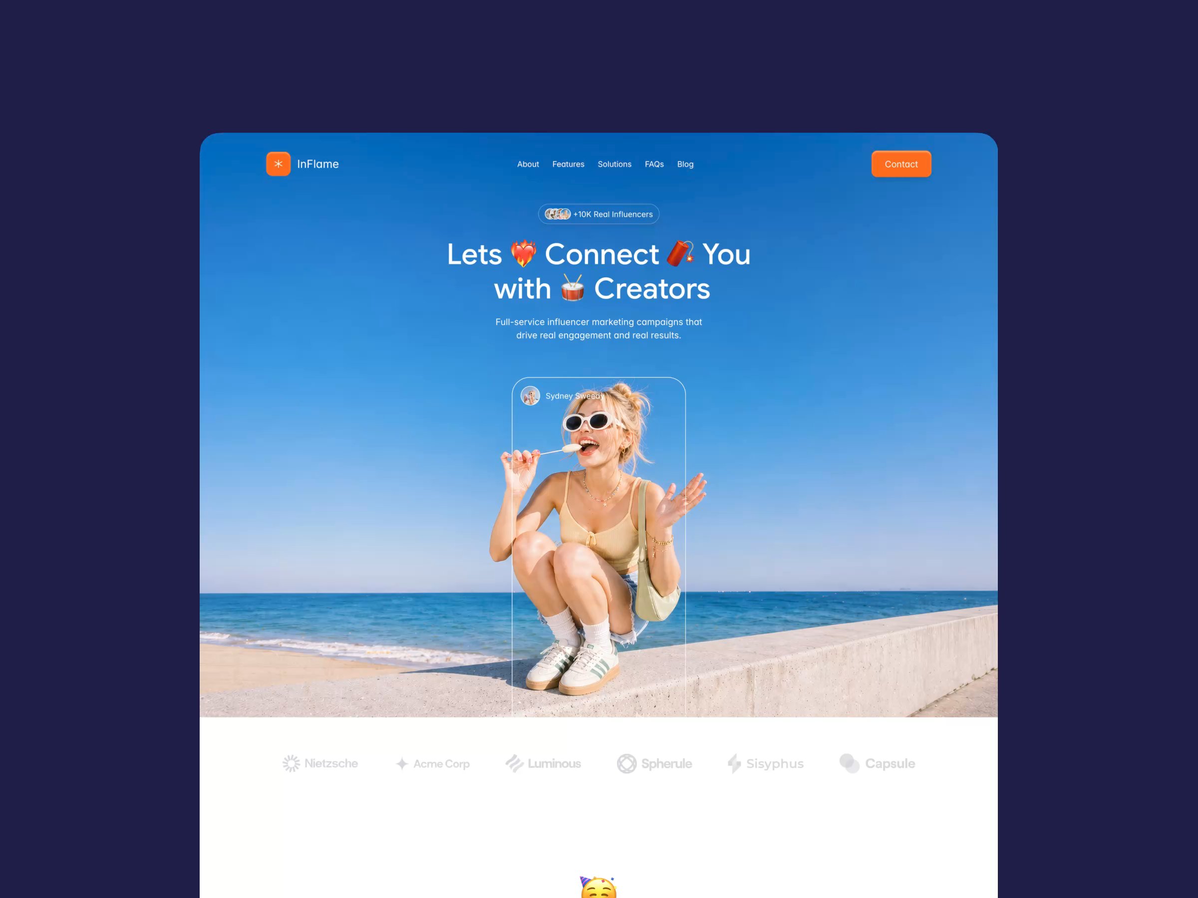 inflame: Free Agency Website Template by Faruk Yurtseven