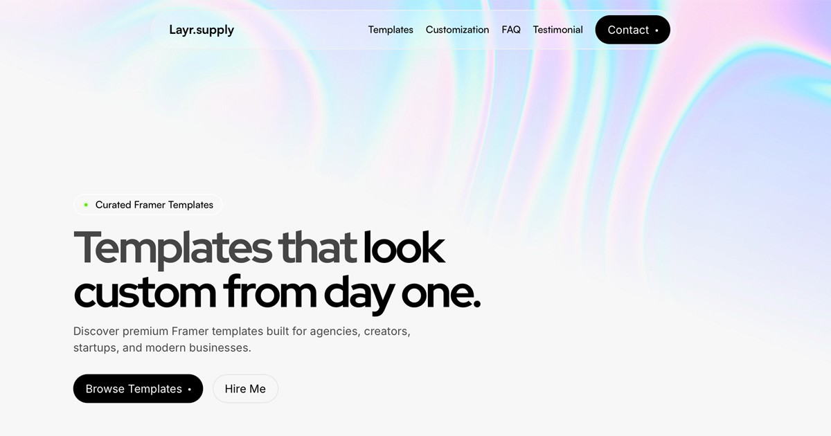 Layr.supply — Premium Framer Templates