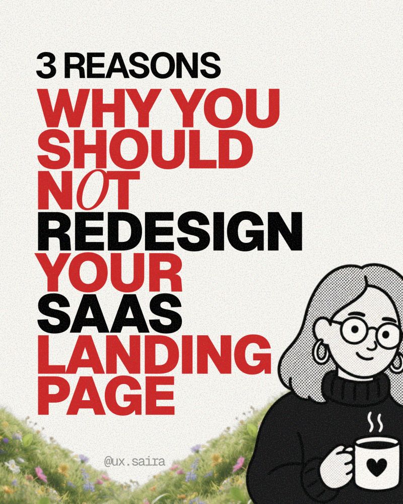 #saasfounder #saas #landingpage #cro | Saira N.