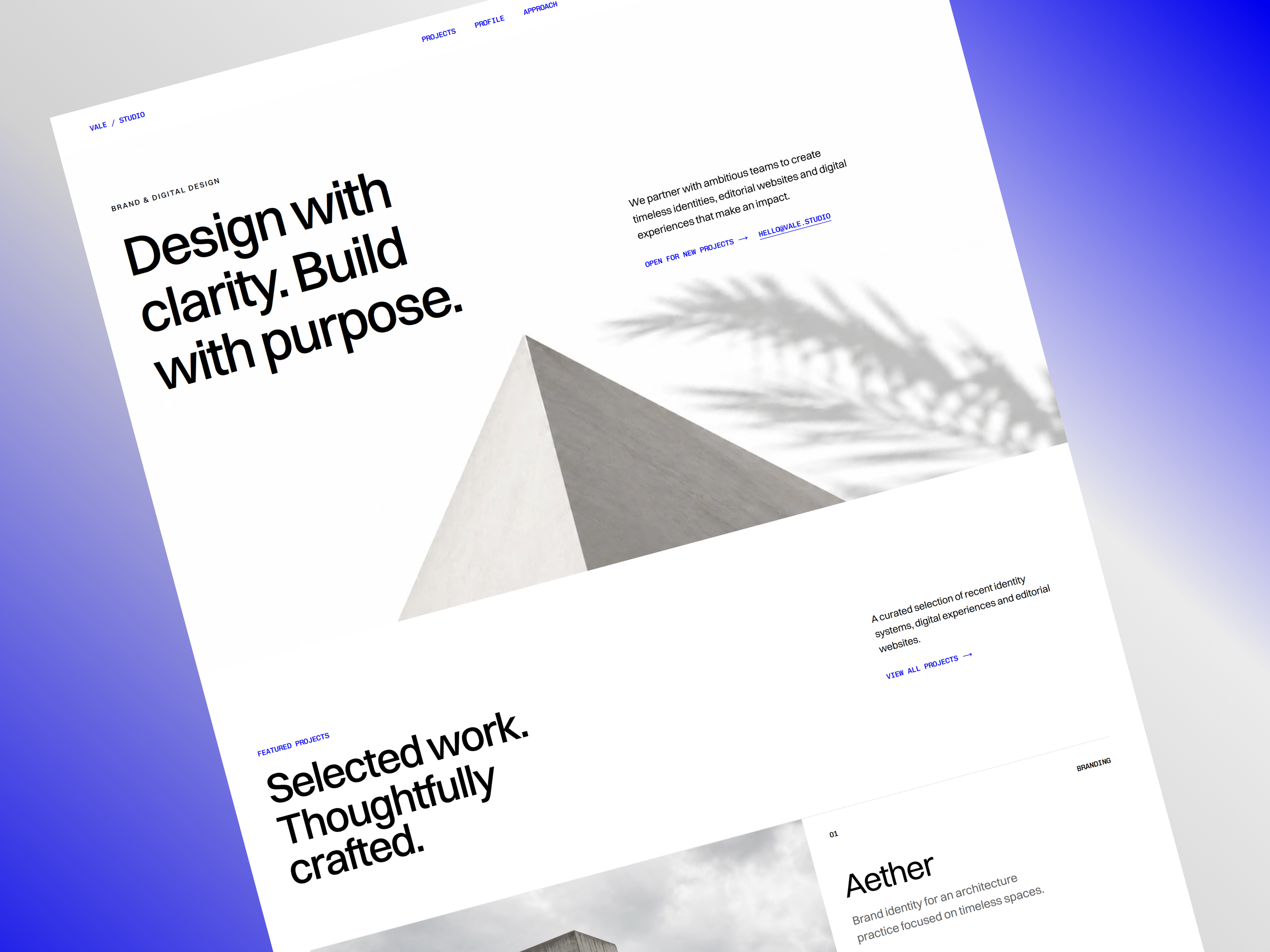 Vale Studio: Responsive Portfolio Website Template by Prakash
