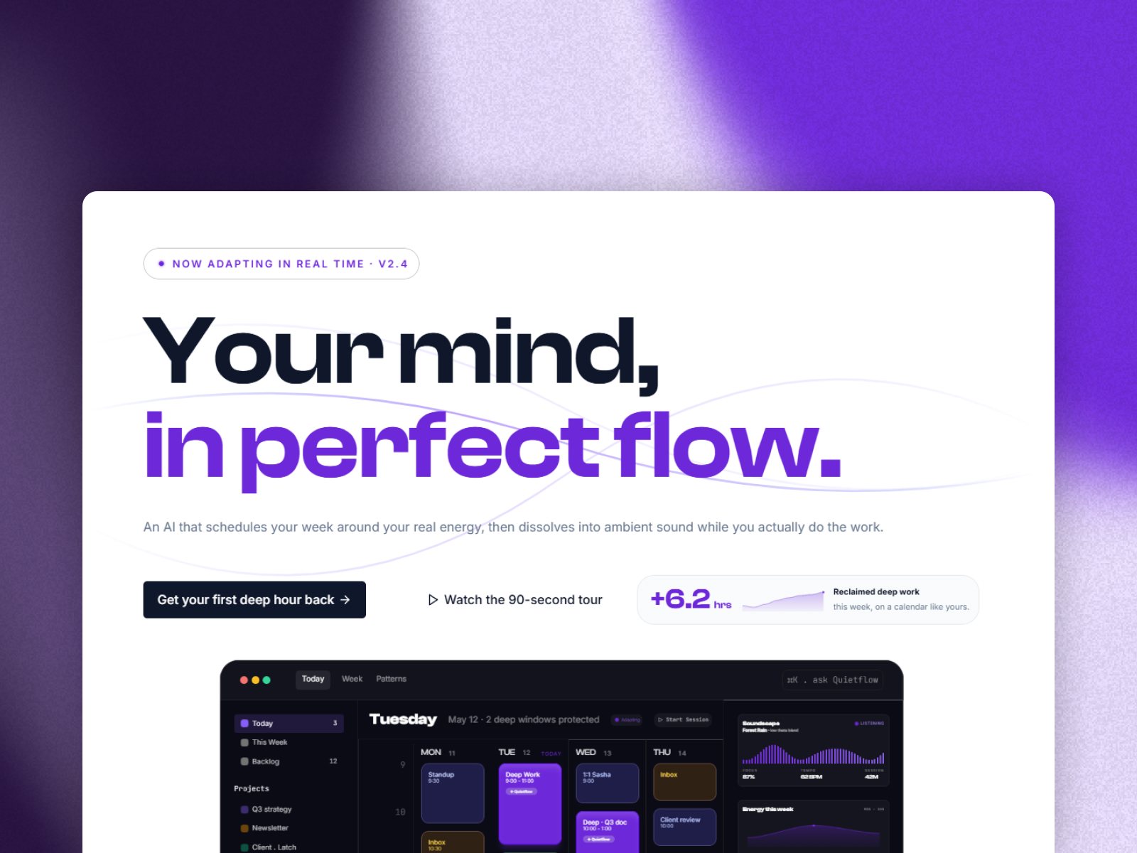 Quietflow: Responsive SaaS Website Template by Reem Magdi