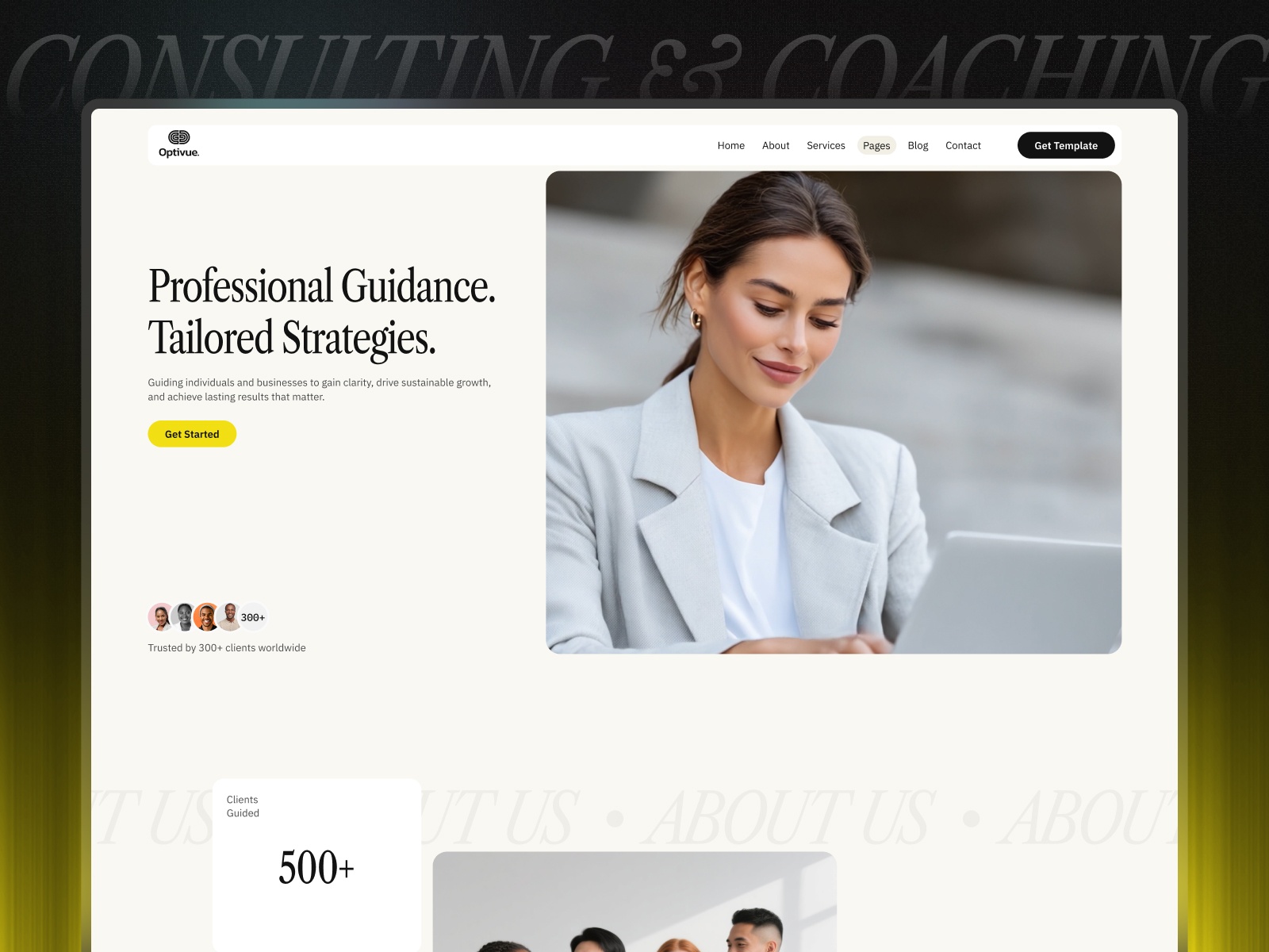 Optivue: Free Agency Website Template by Flowzai — Framer Marketplace