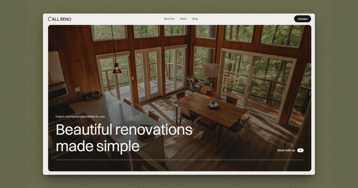 All Reno — Interior & Home Renovation Business Website  Template 