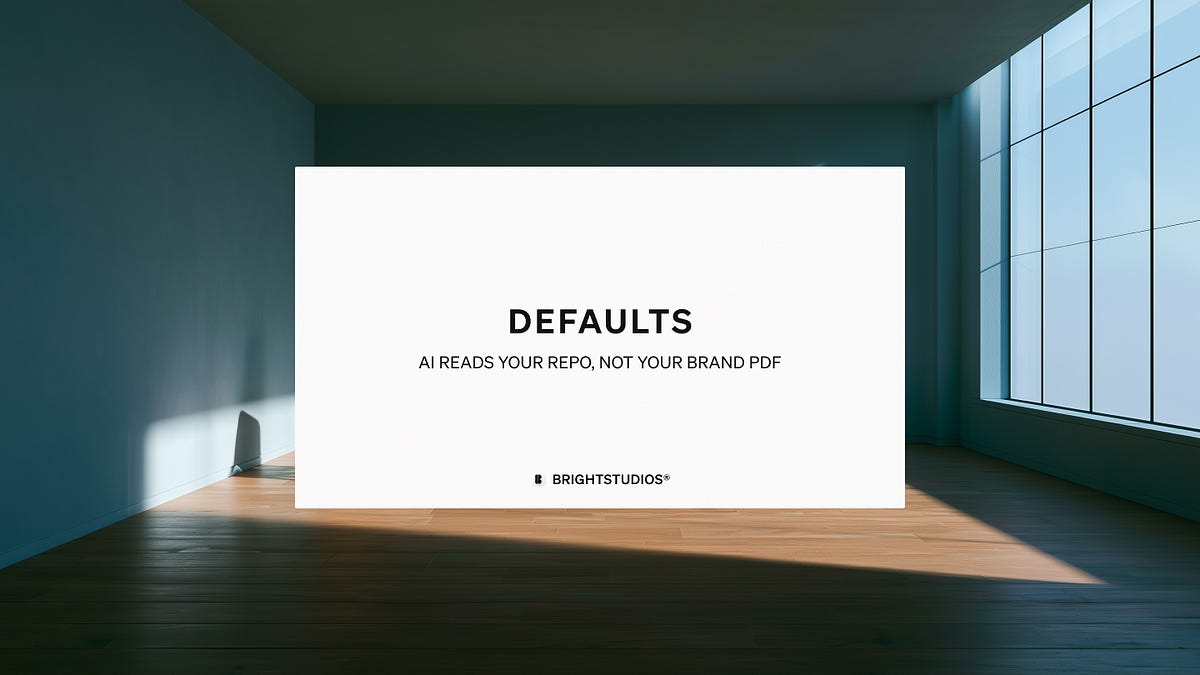 AI reads your repo, not your brand PDF