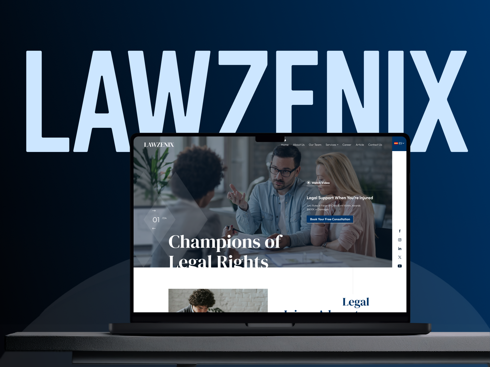 Lawzenix — Free Website Template for Framer