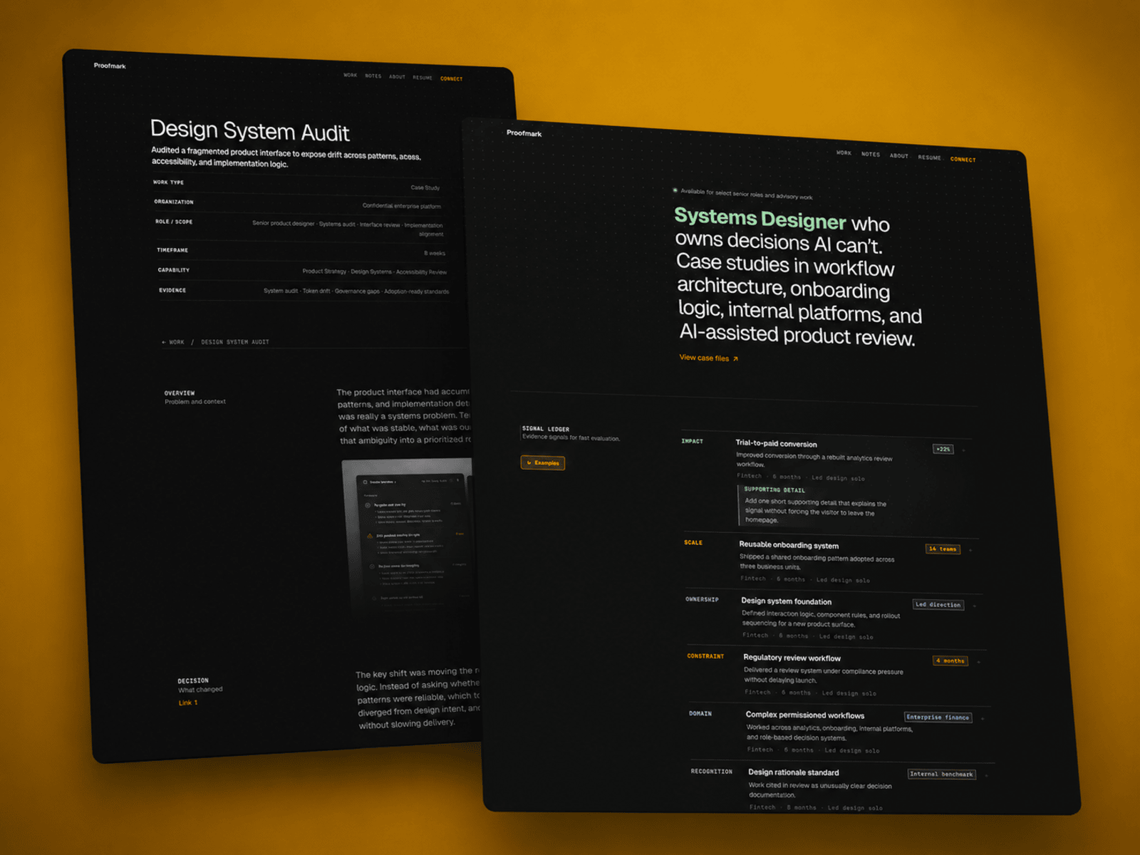 Proofmark: Responsive Portfolio Website Template by Rule & Form