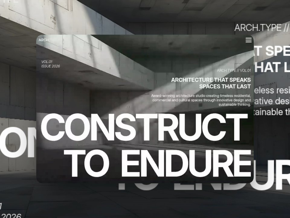 ARCH.TYPE: Responsive Portfolio Website Template by Sara Arhune