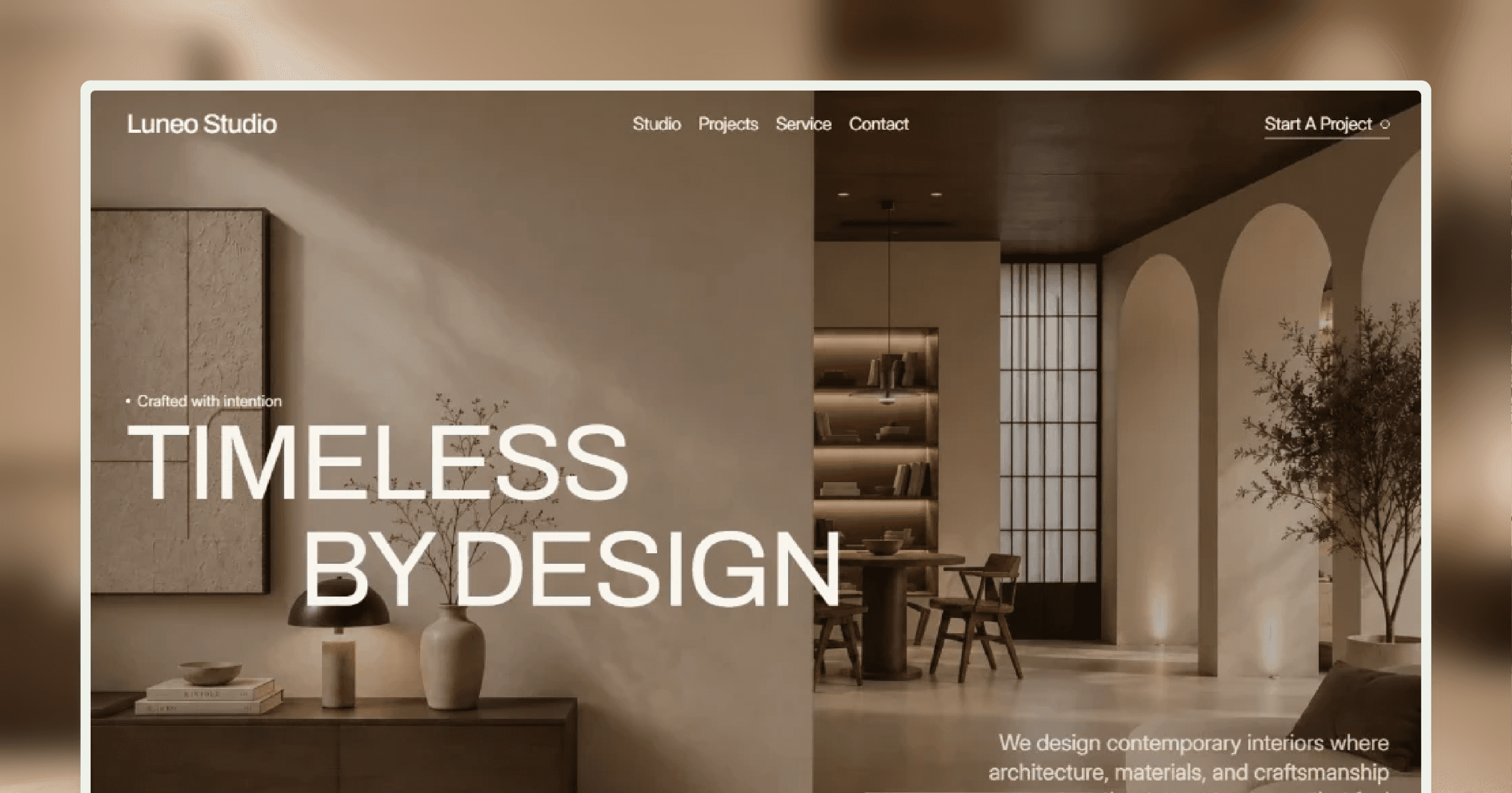 Luneo — Interior Design Studio Framer Template
