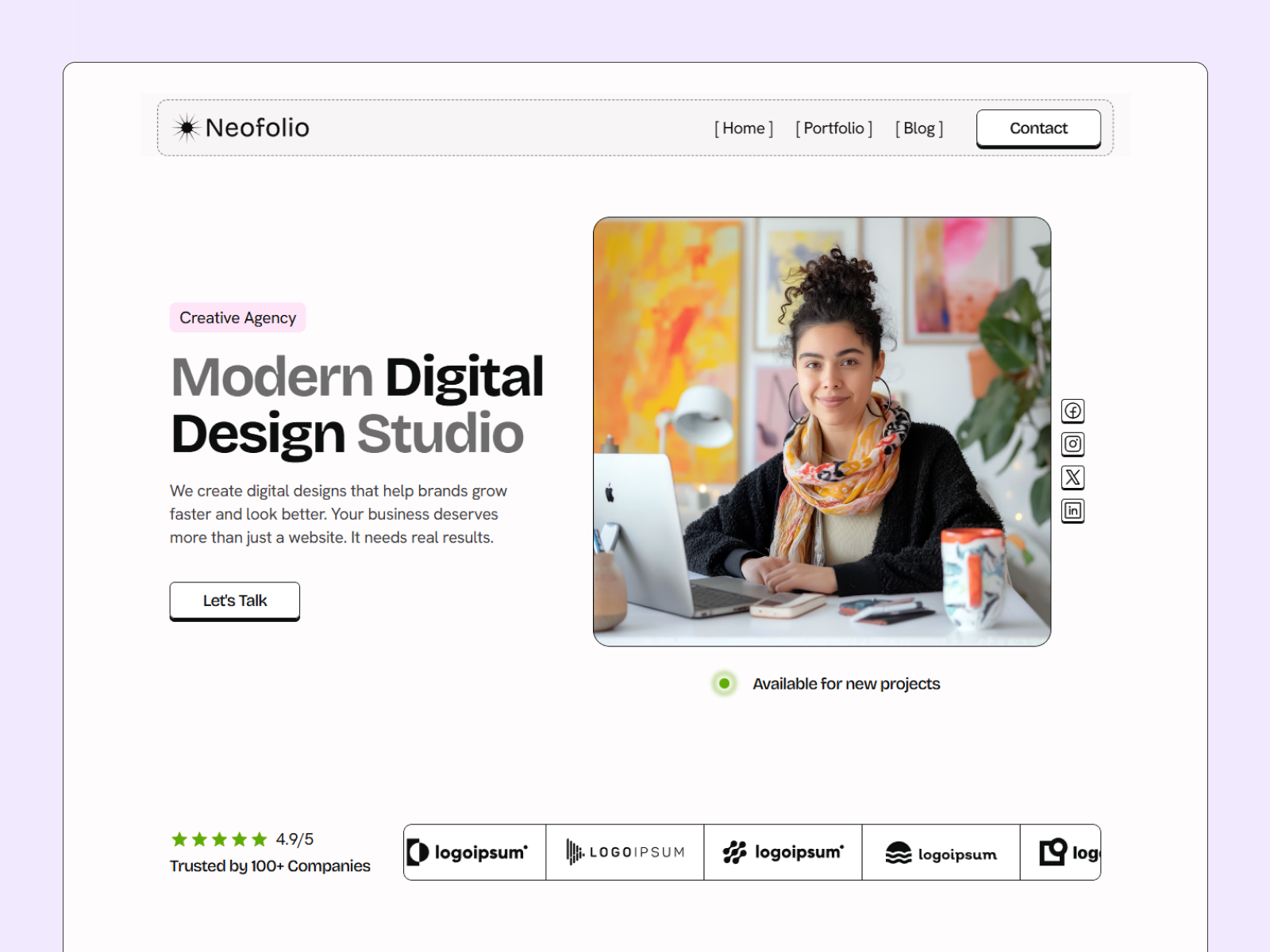 Neofolio: Free Portfolio Website Template by Anayatul Islam