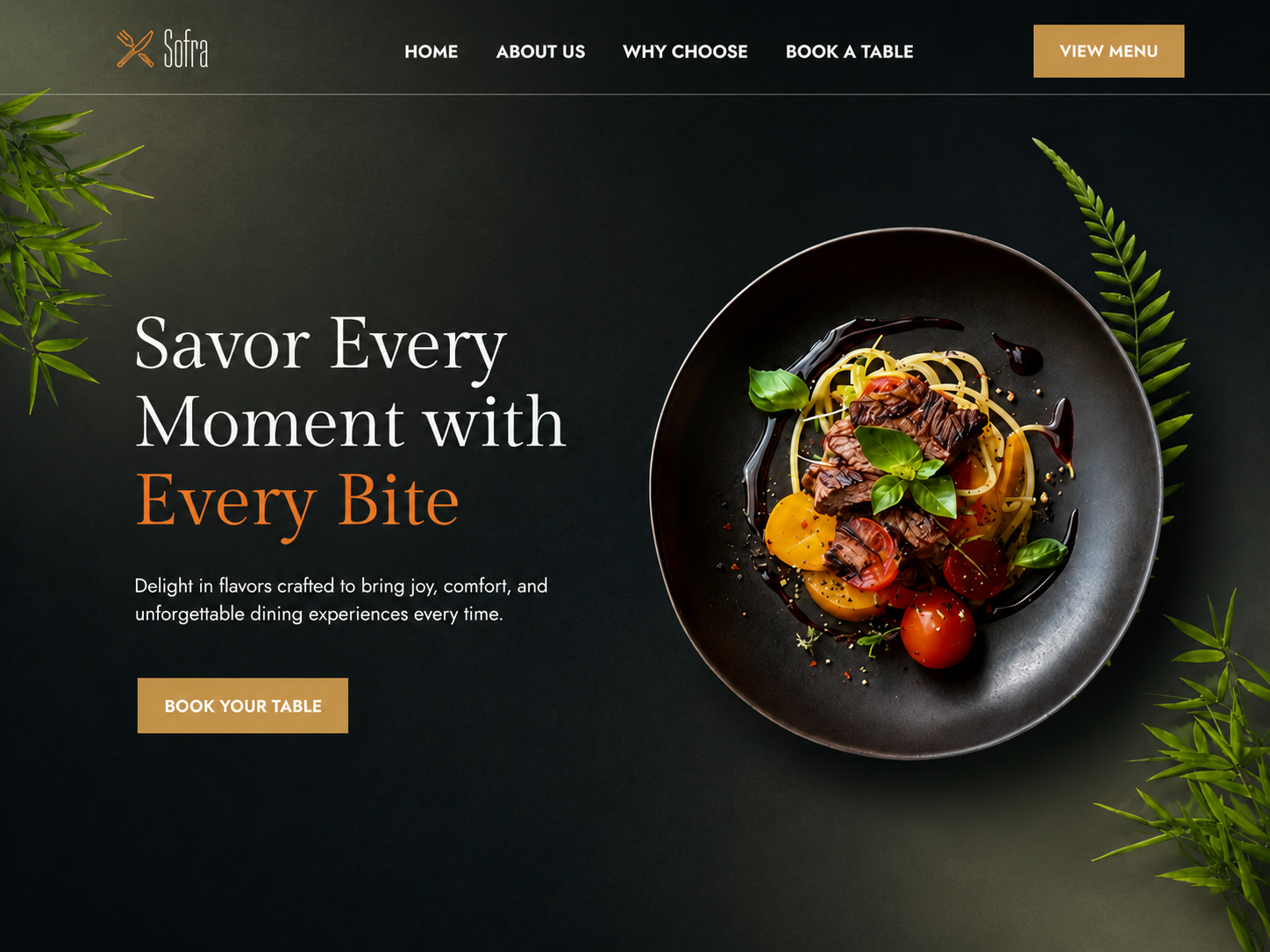 Sofra: Free Restaurant Website Template by Framebucket