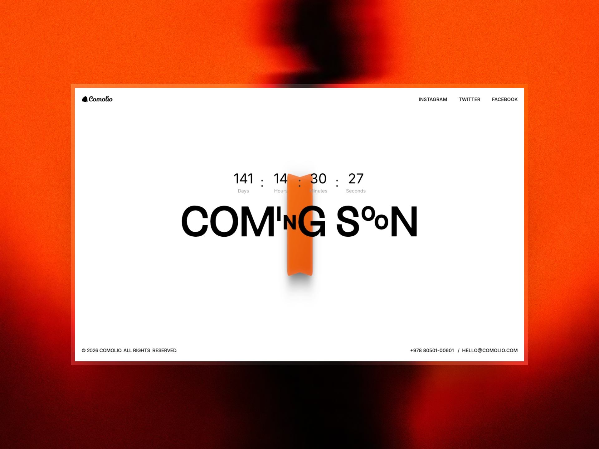 Comolio: Free Agency Website Template by Abhilash Mahanta