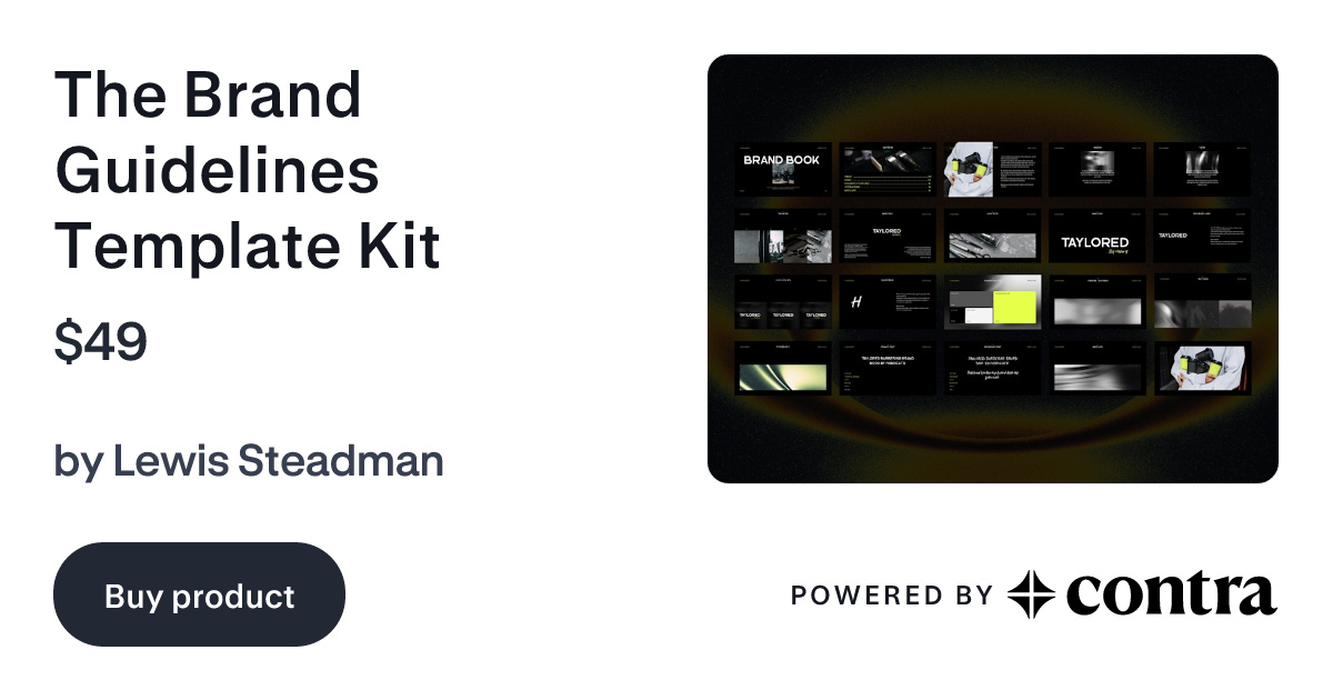 The Brand Guidelines Template Kit by Lewis Steadman