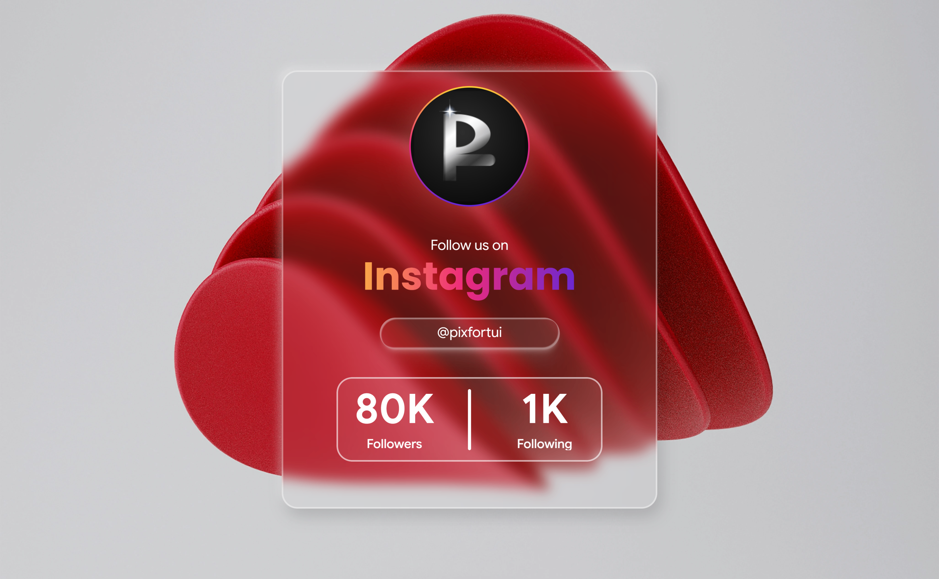 Ripple Social Card: Free Data Component by Pixfort UI