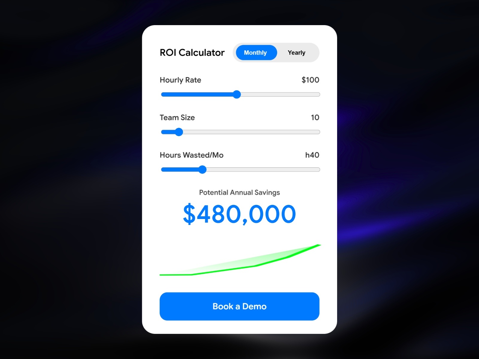 ROI Calculator Pro — Component for Framer