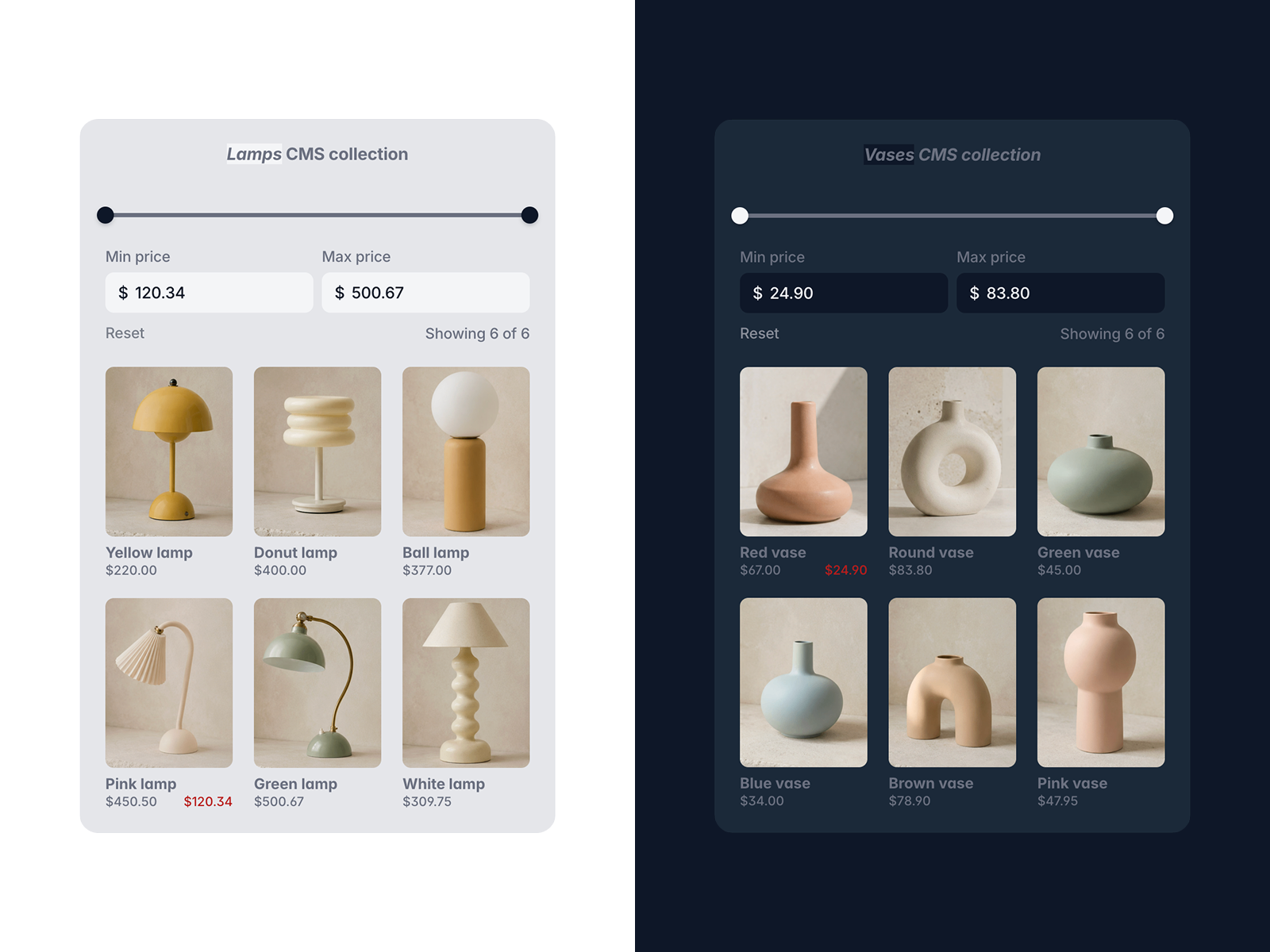 CMS PriceRangeSlider: Free Data Component by Lera — Framer Marketplace