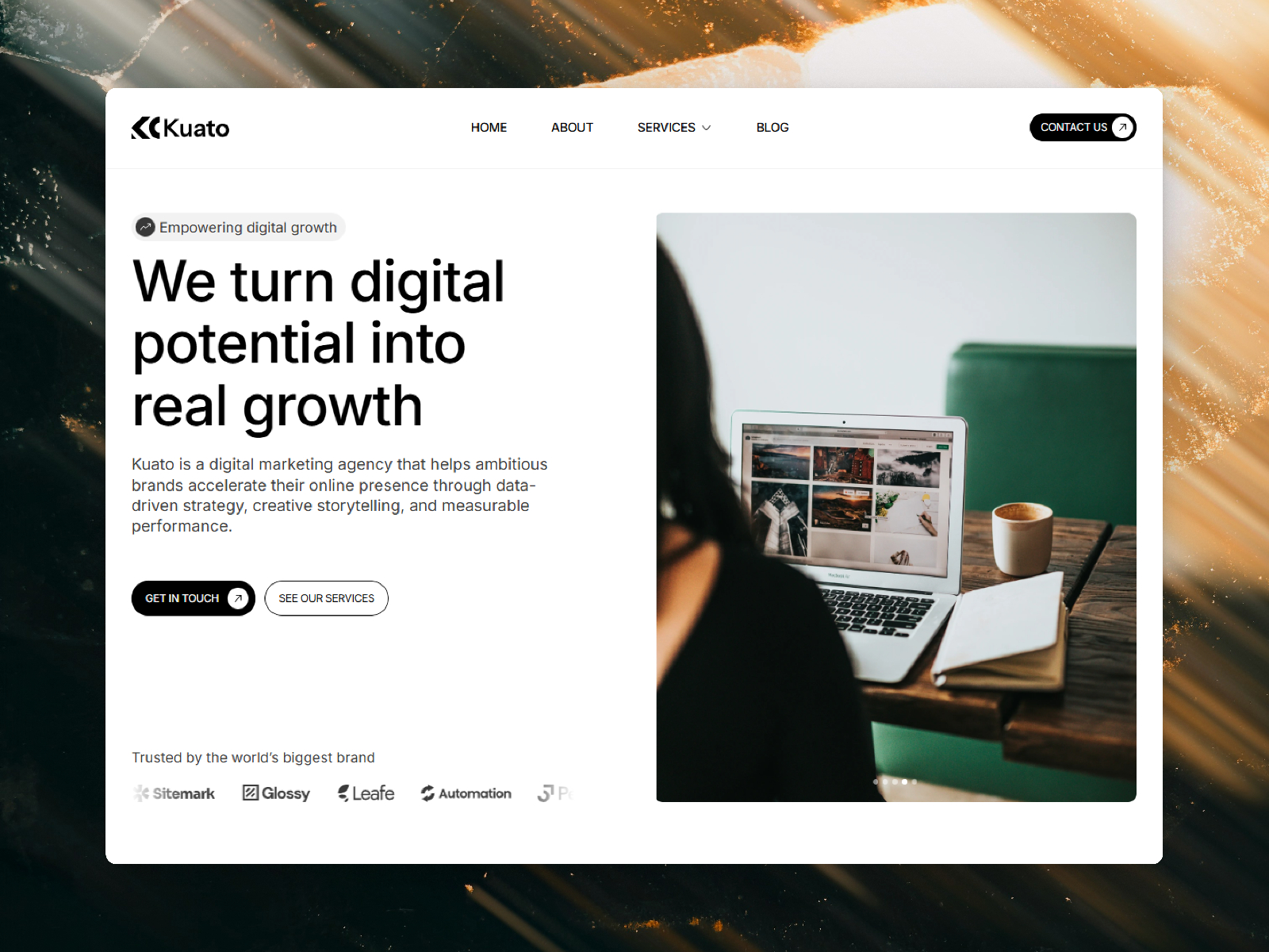 Kuato: Responsive Marketing Website Template by Framebrick