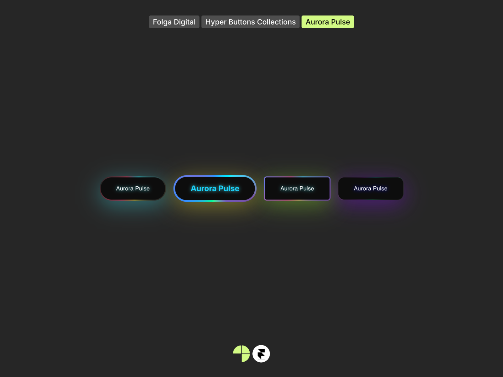 Aurora Pulse: Premium Buttons Component by Roman Salakhov