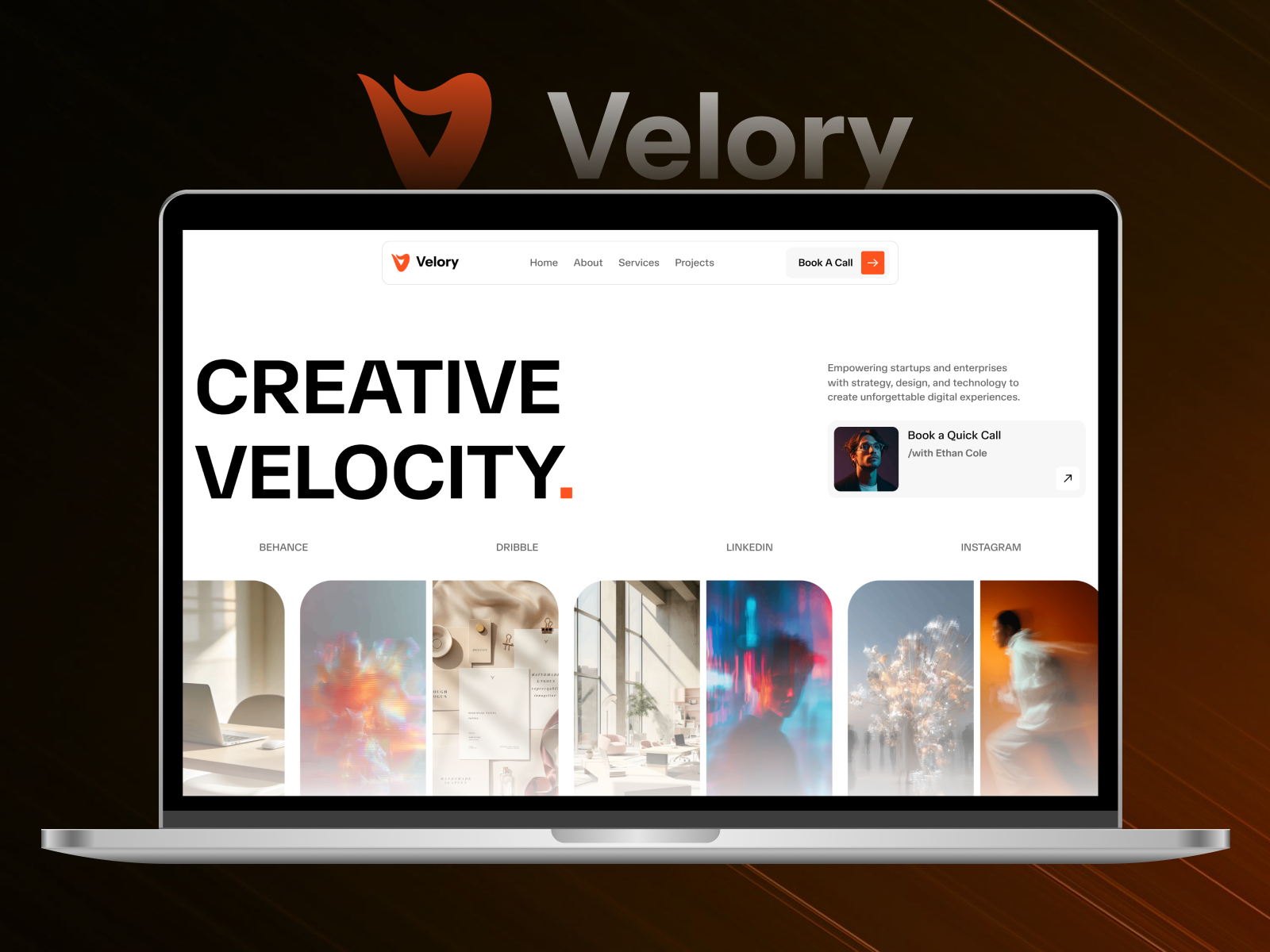 Velory: Responsive Portfolio Website Template by Framer Geeks