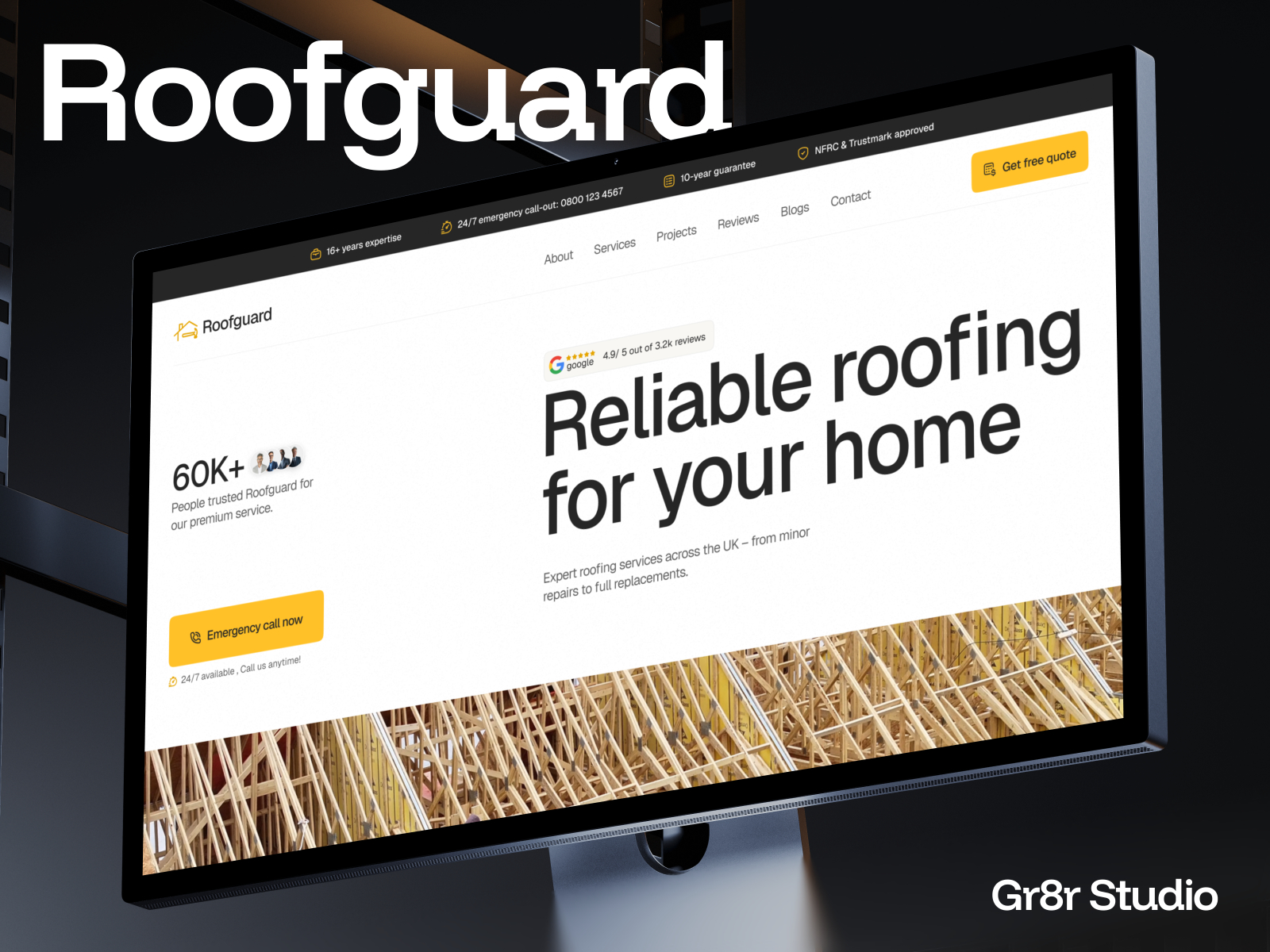Roofguard: Free Architecture Website Template by Tanjim Islam