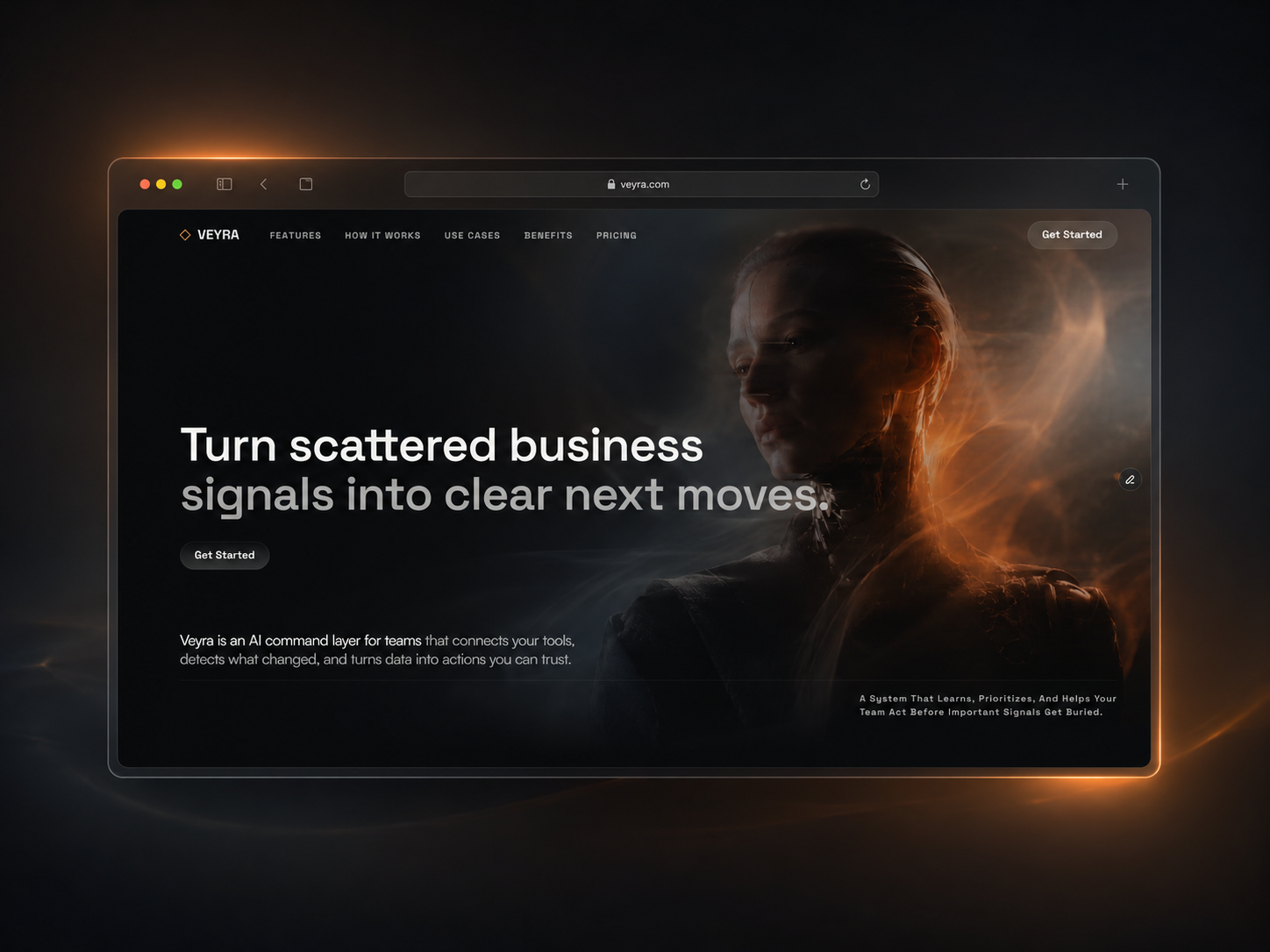 Veyra Signal: Responsive AI Website Template by Maryam Zumi