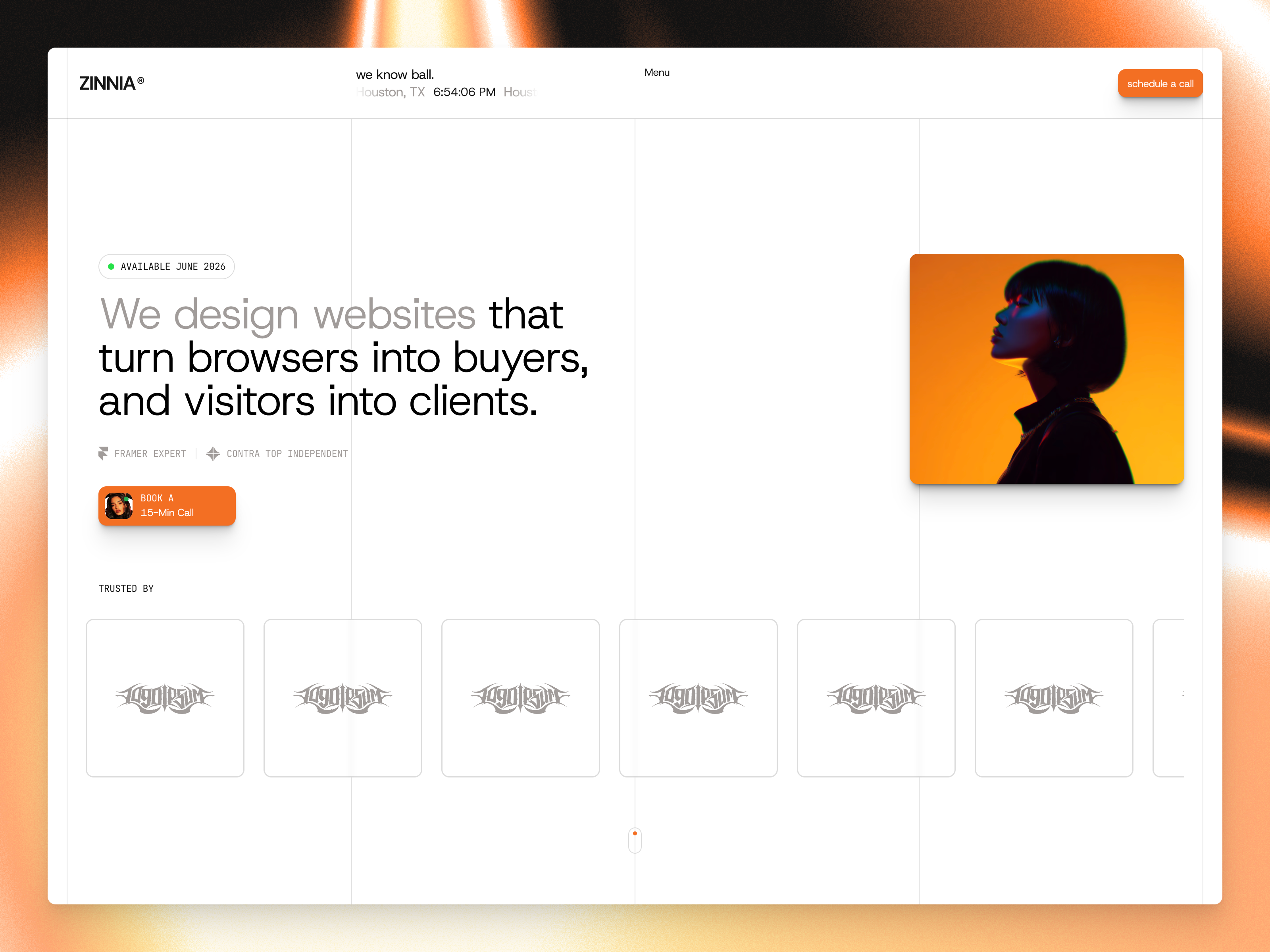Zinnia: Free Portfolio Website Template by Gabe Amaya