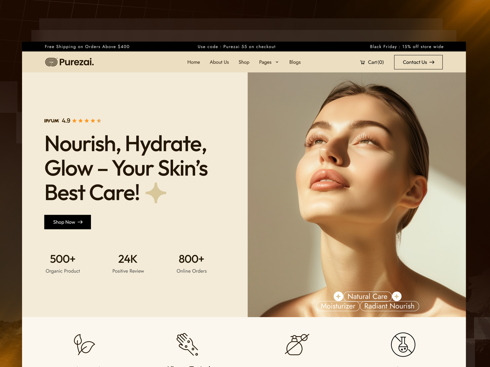 Purefz : Free Health Website Template by Flowzai — Framer Marketplace