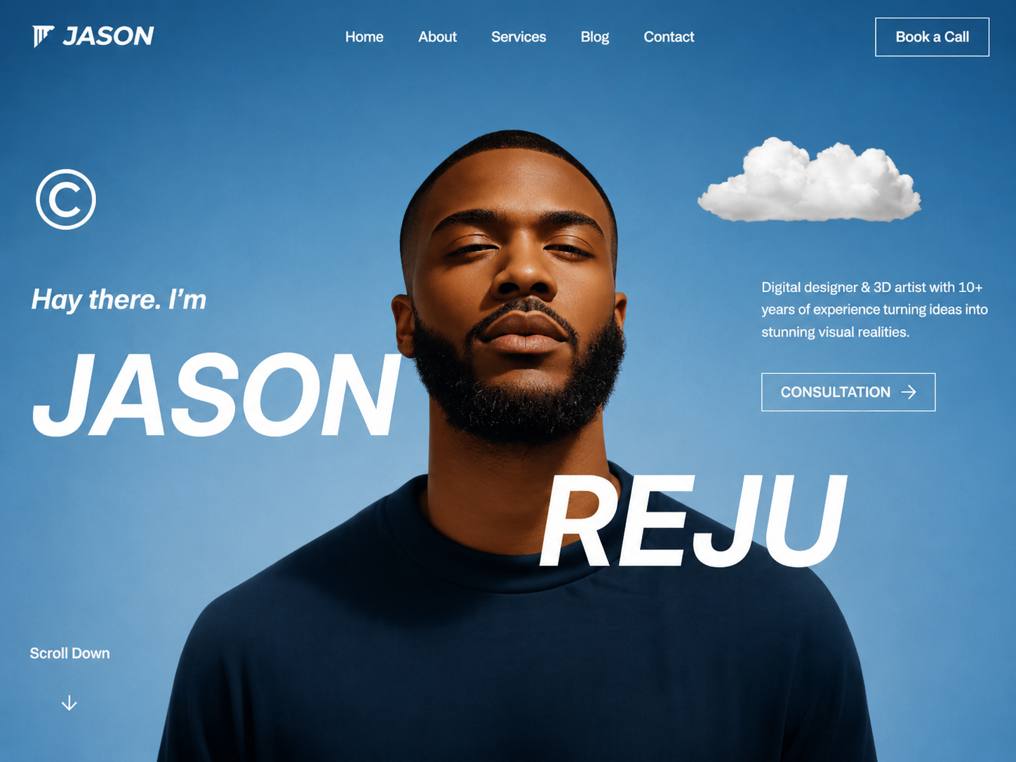 JASON REJU: Free Portfolio Website Template by Framerbucket