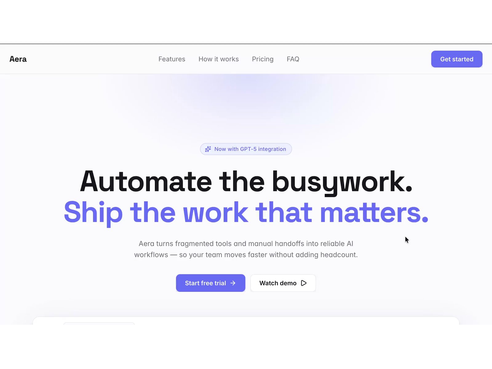 Aera.: Responsive AI Website Template by Mohamed Abbes