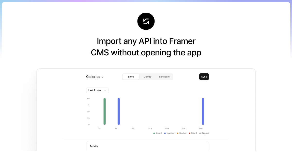 Framer CMS Sync | FramerSync