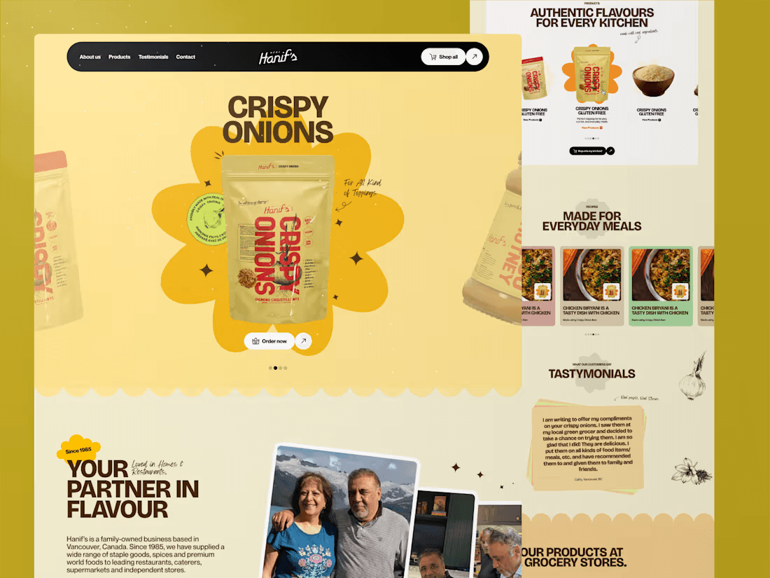 Hanif’s Foods — Repositioning a Legacy FMCG Brand Through Bold, Product-First Design | Foundrline