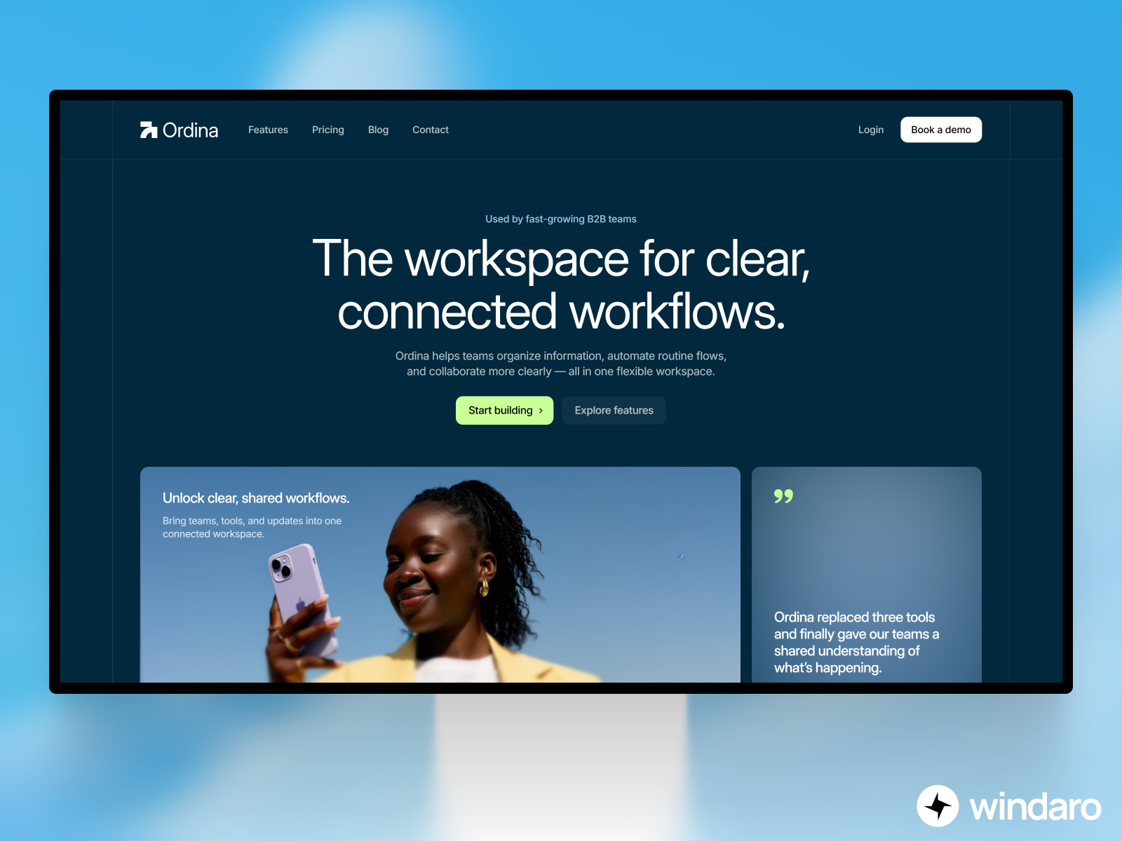 Ordina: Responsive SaaS Website Template by Krzysztof Hejna