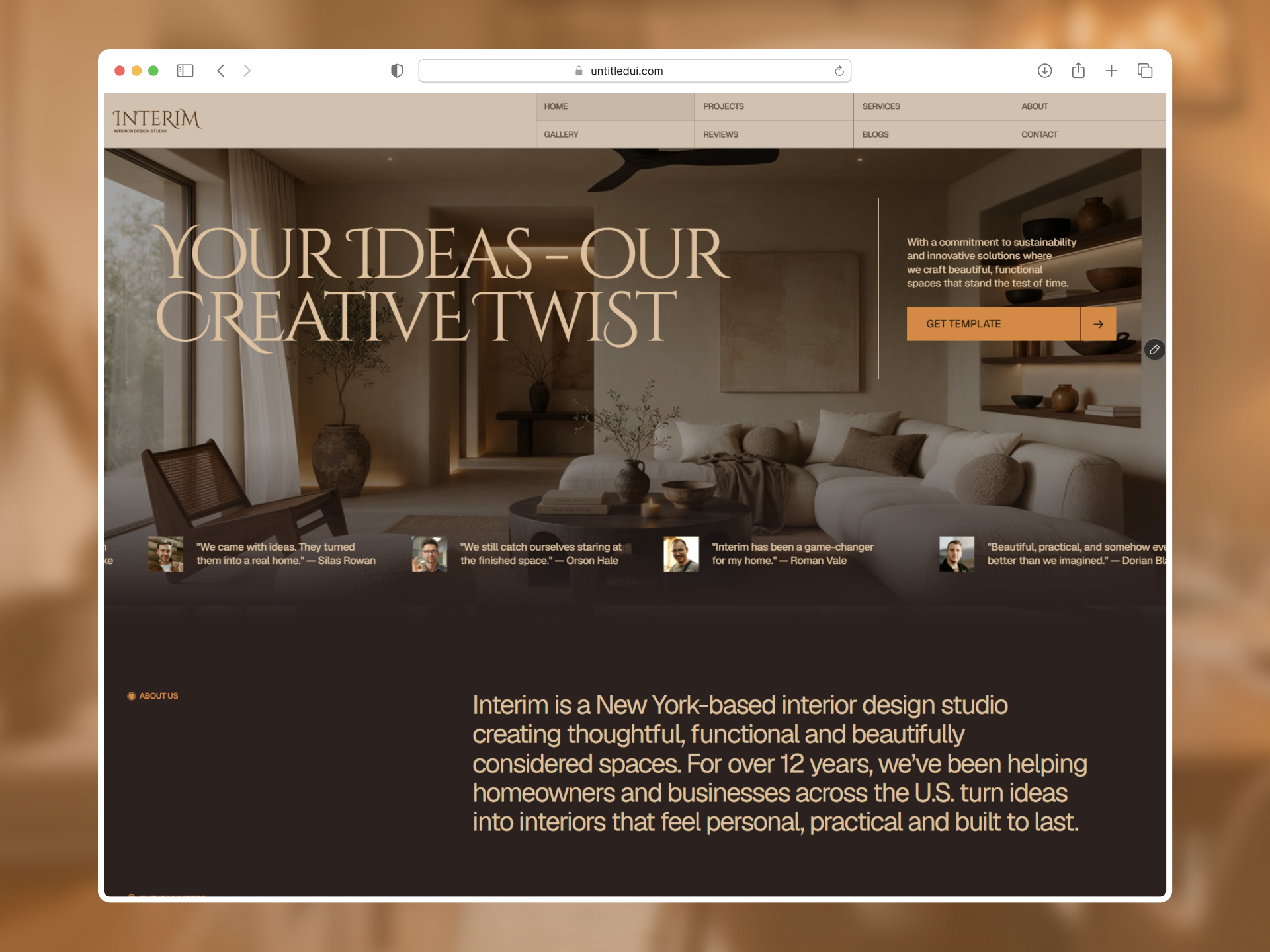 Interim — Free Website Template for Framer