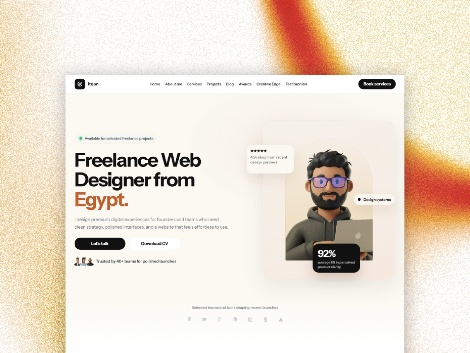 Itqan: Free Portfolio Website Template by Reem Magdi
