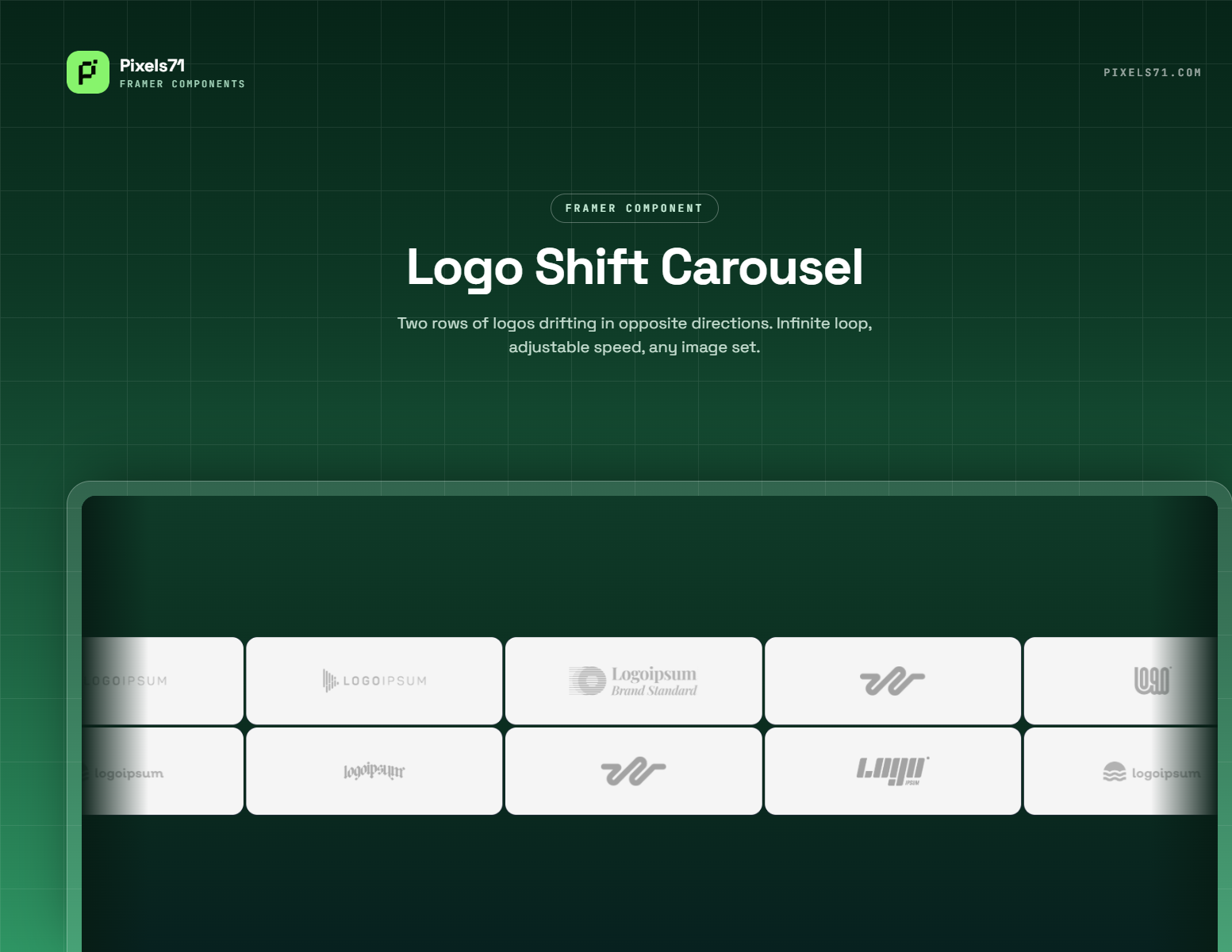 Client Logo Shifting by Pixels71 – Framer Community
