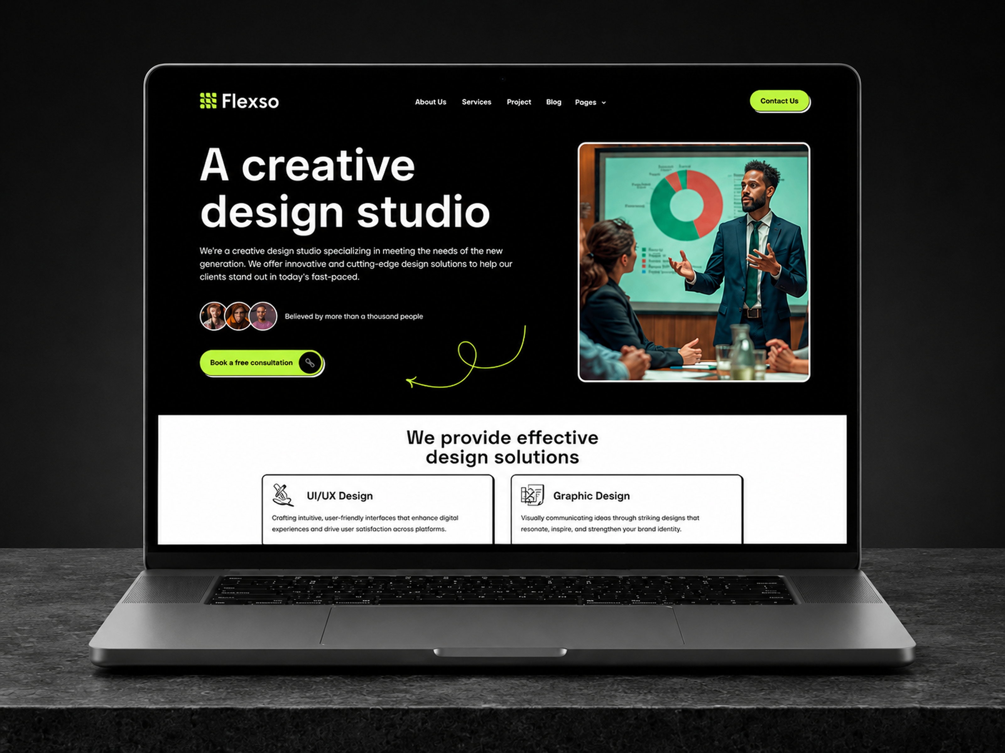 Flexo: Free Portfolio Website Template by Framerbucket