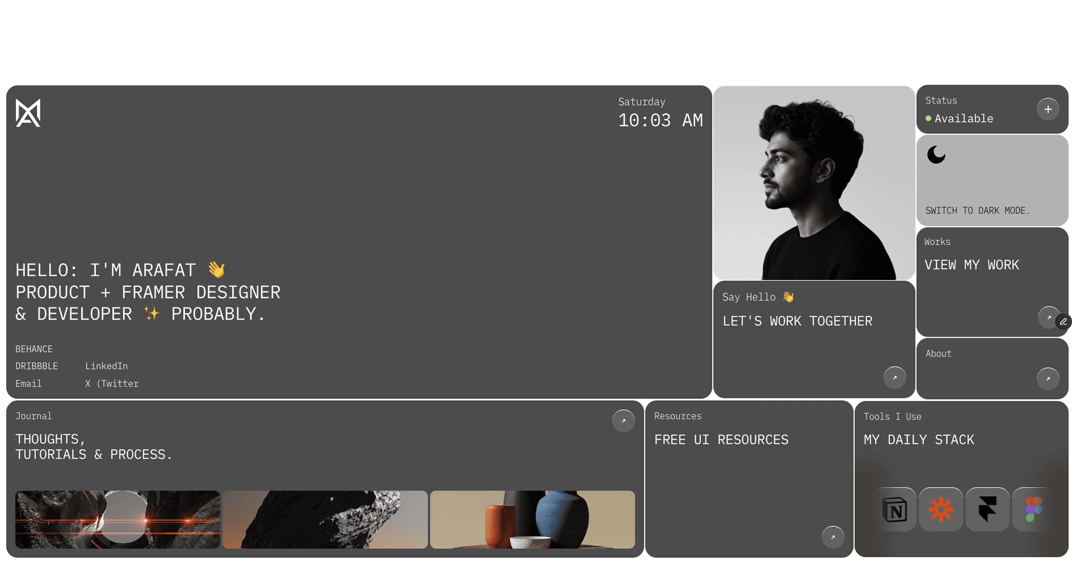 Porteix - Personal Portfolio Framer Template