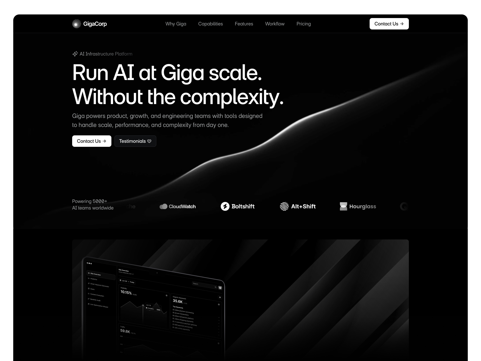 Giga: Free AI Website Template by Shah Rukh Qureshi