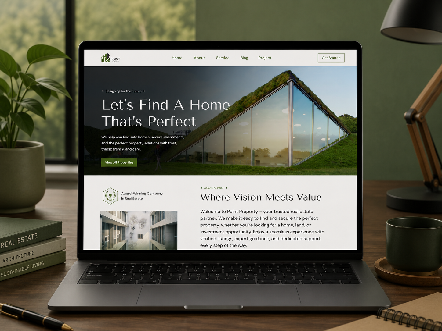 Point: Free Real Estate Website Template by Framerbucket