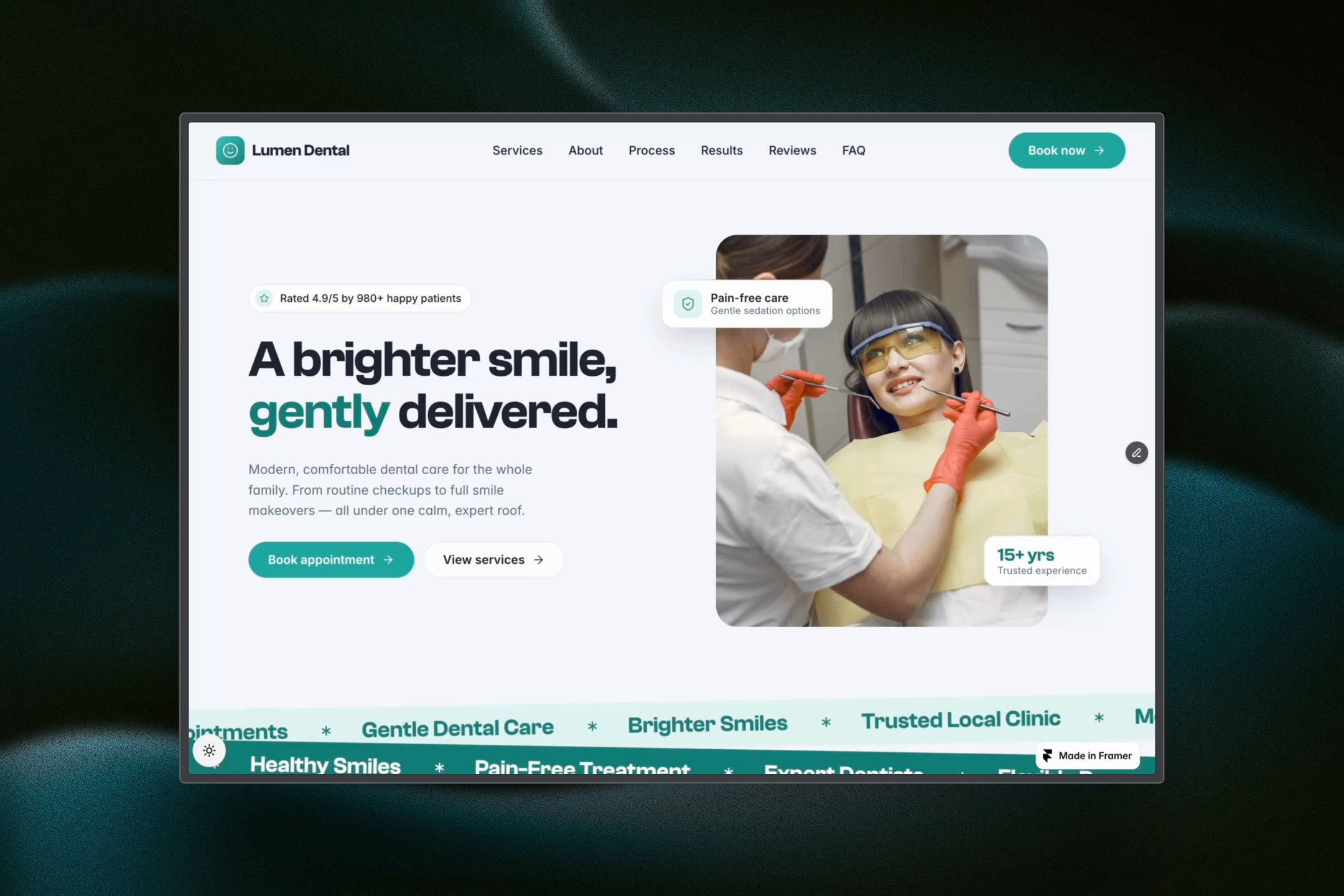 Lumen Dentist: Free Health Website Template by Freelancer Deven