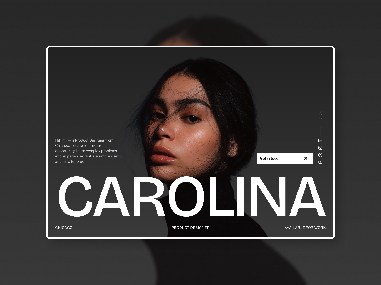 Carolina: Responsive Portfolio Website Template by Sonal Rastogi