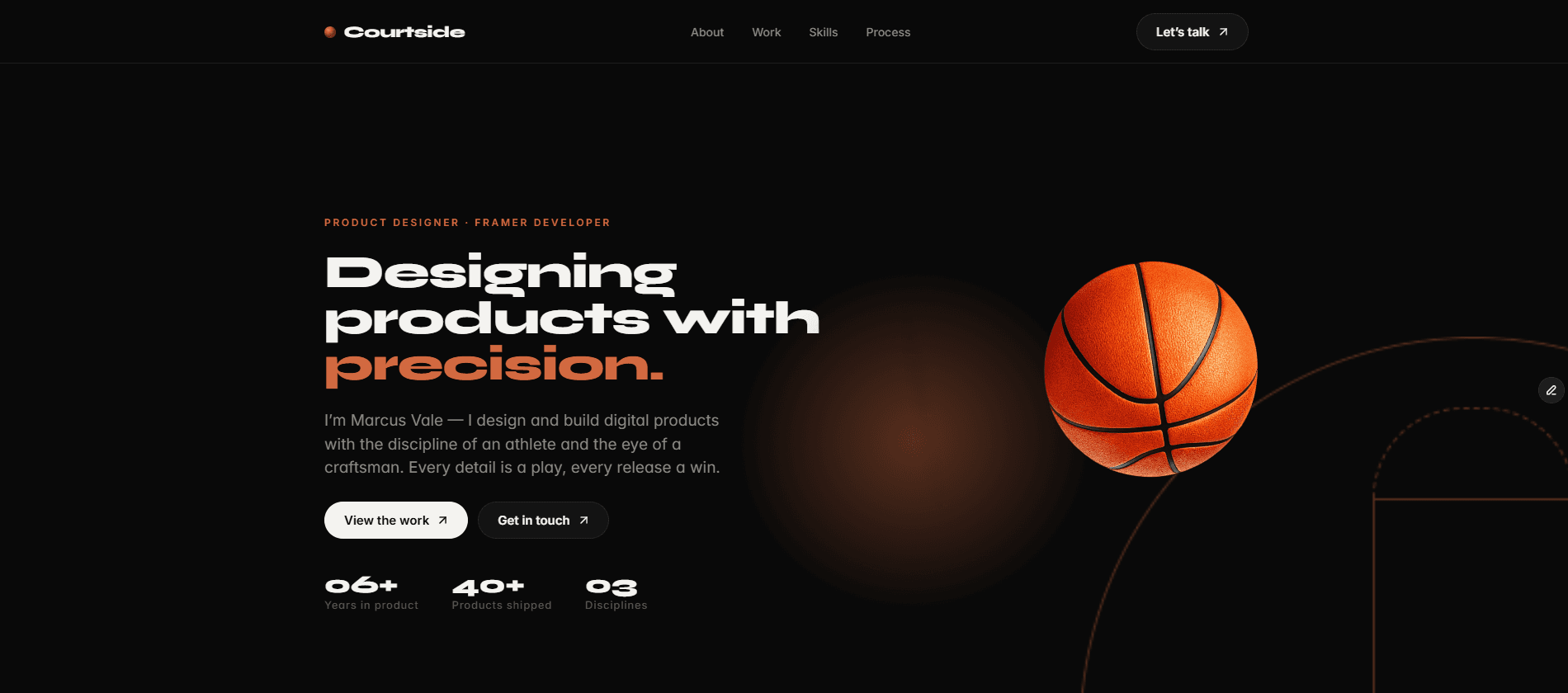 CourtSide Portfolio Template