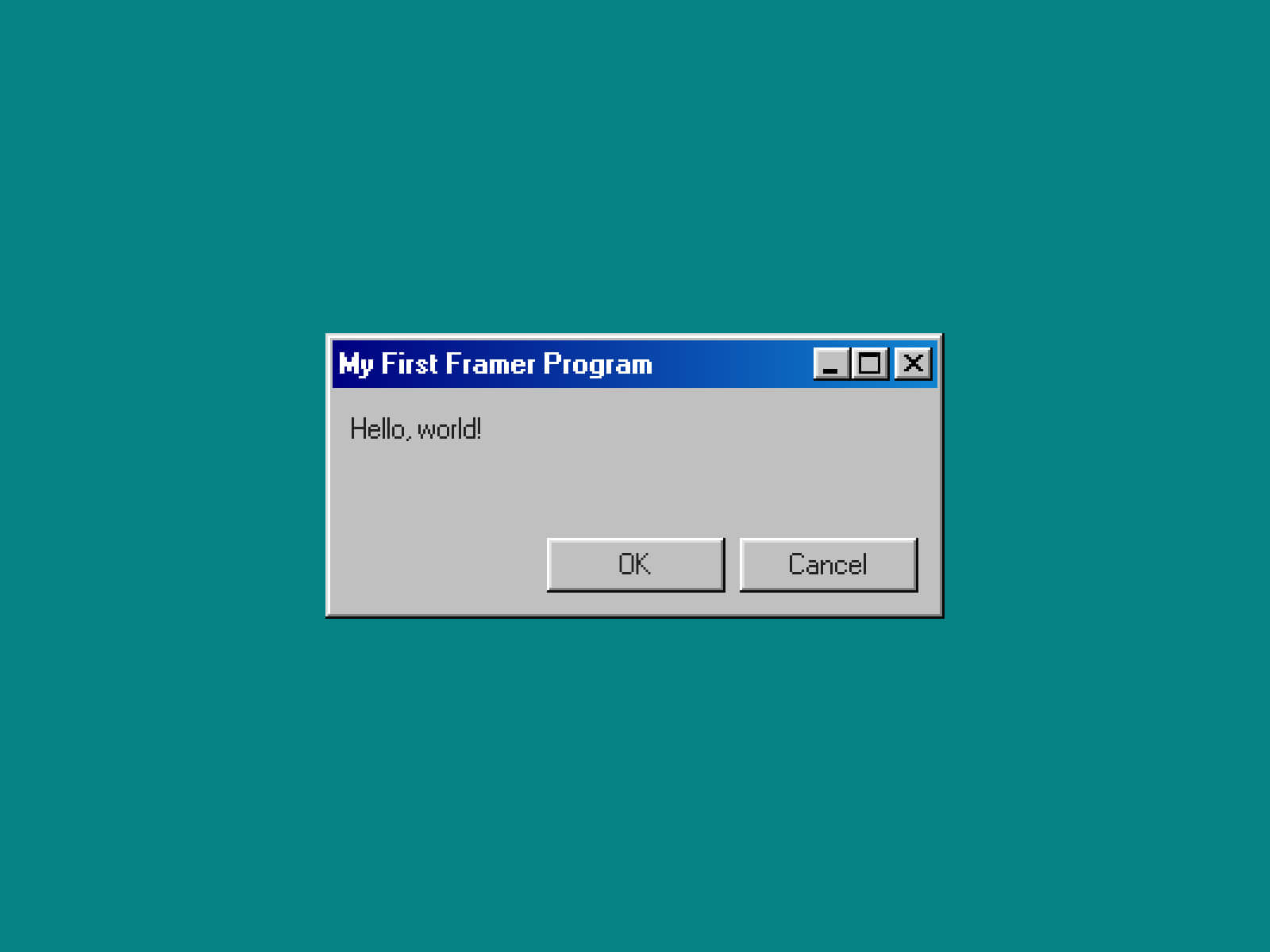 Windows 98 Dialog: Free Layout Component by Nostromo Studio
