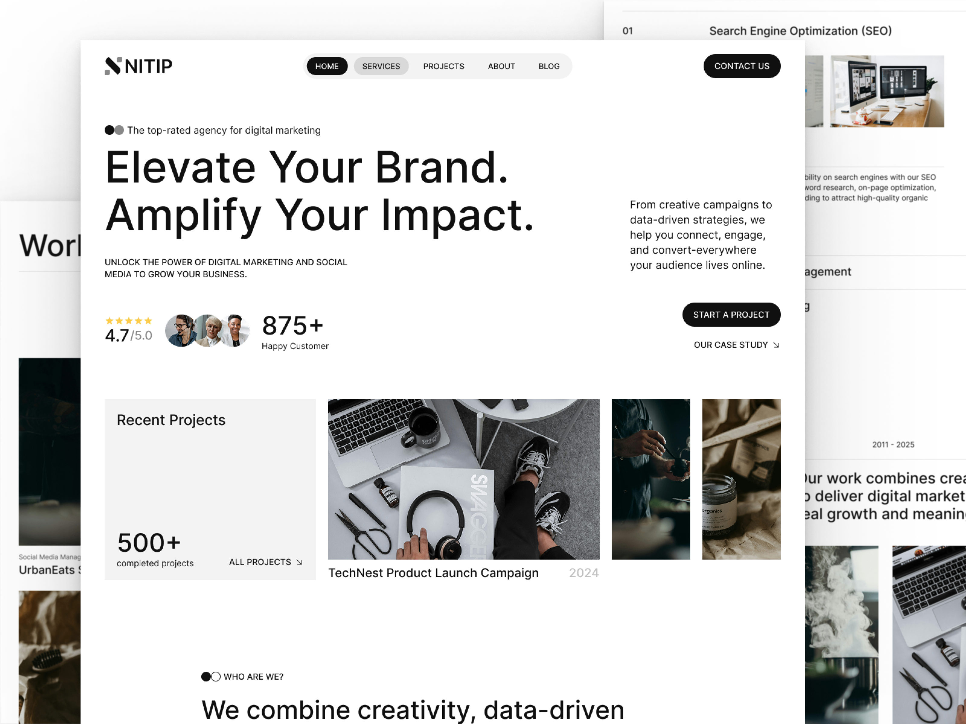 Nitip: Responsive Agency Website Template by Marcframe