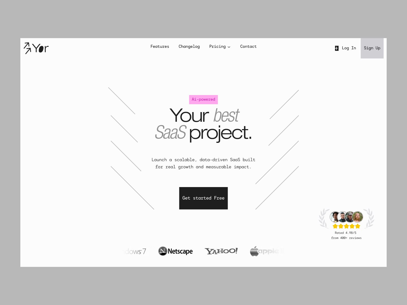 Yor: Responsive SaaS Website Template by Daniil Grigorev
