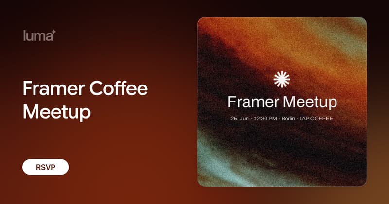Framer Coffee Meetup · Luma